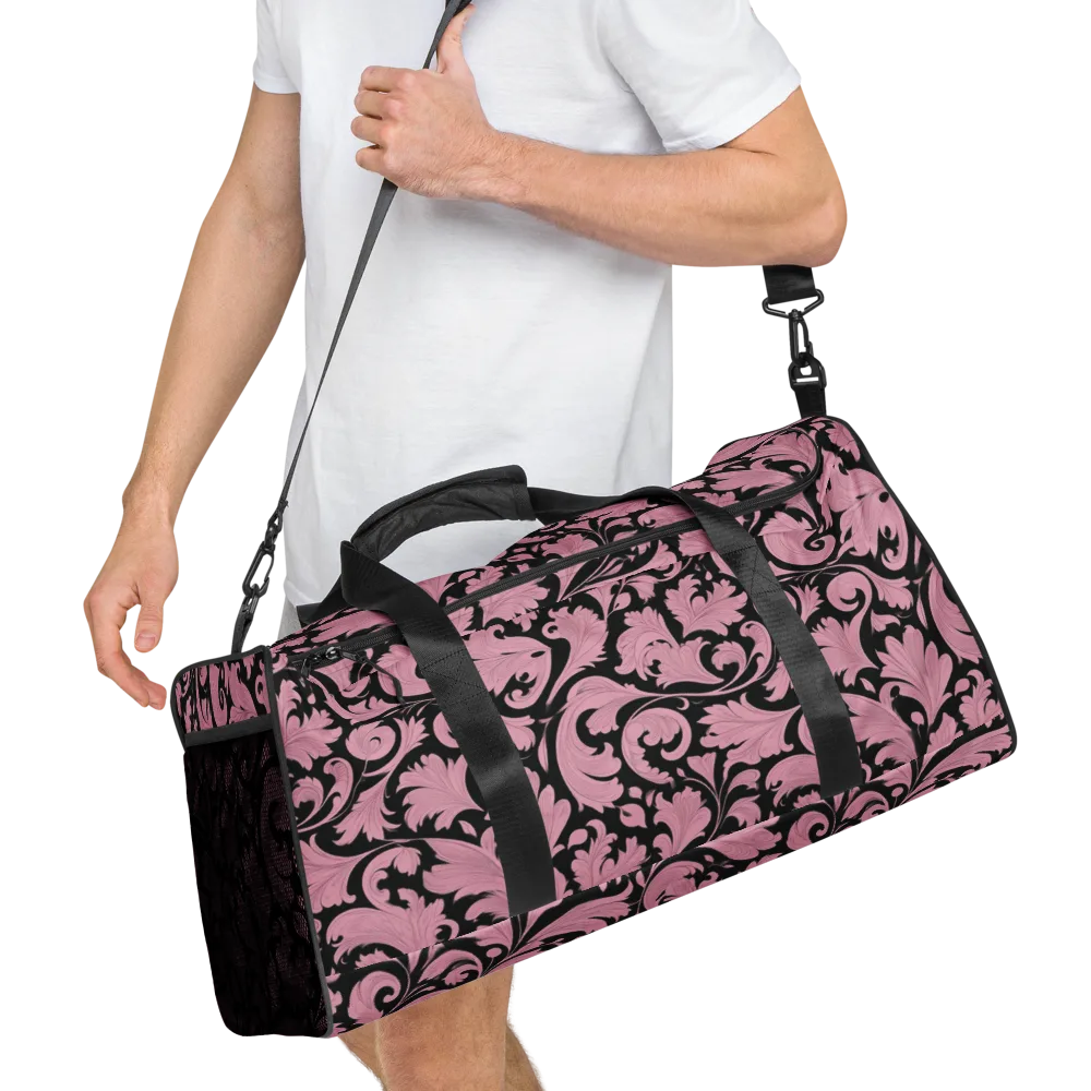 Pink Baroque on Duffle Bag — Right Front