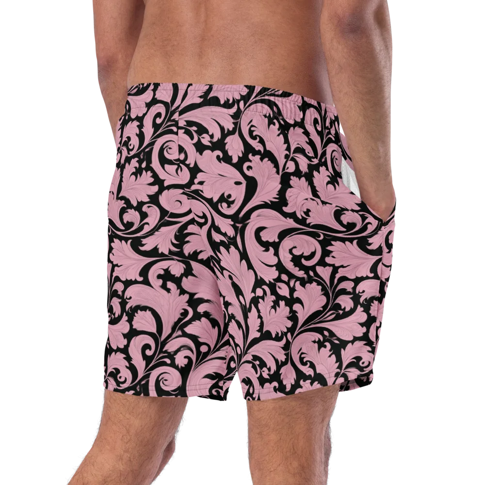 Pink Baroque on Swim Trunks — Right Back