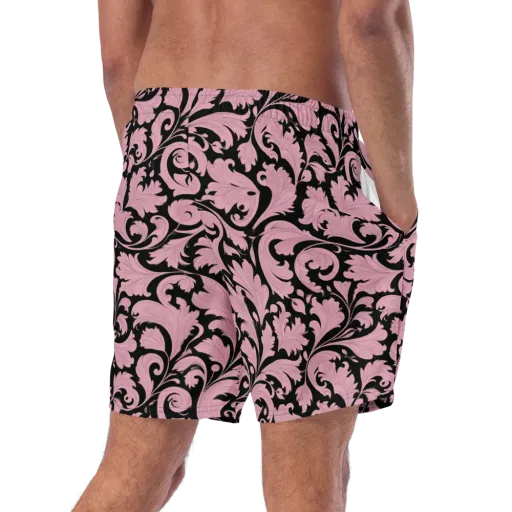 Pink Baroque on a Swim Trunks