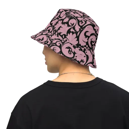 Pink Baroque on a Reversible Bucket Hat