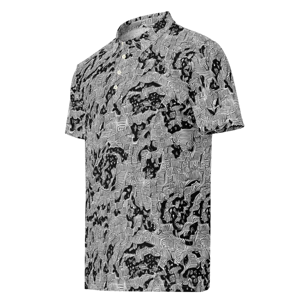 Nocturnal Whispers on Men's Slim Fit Polo Shirt — Left Front