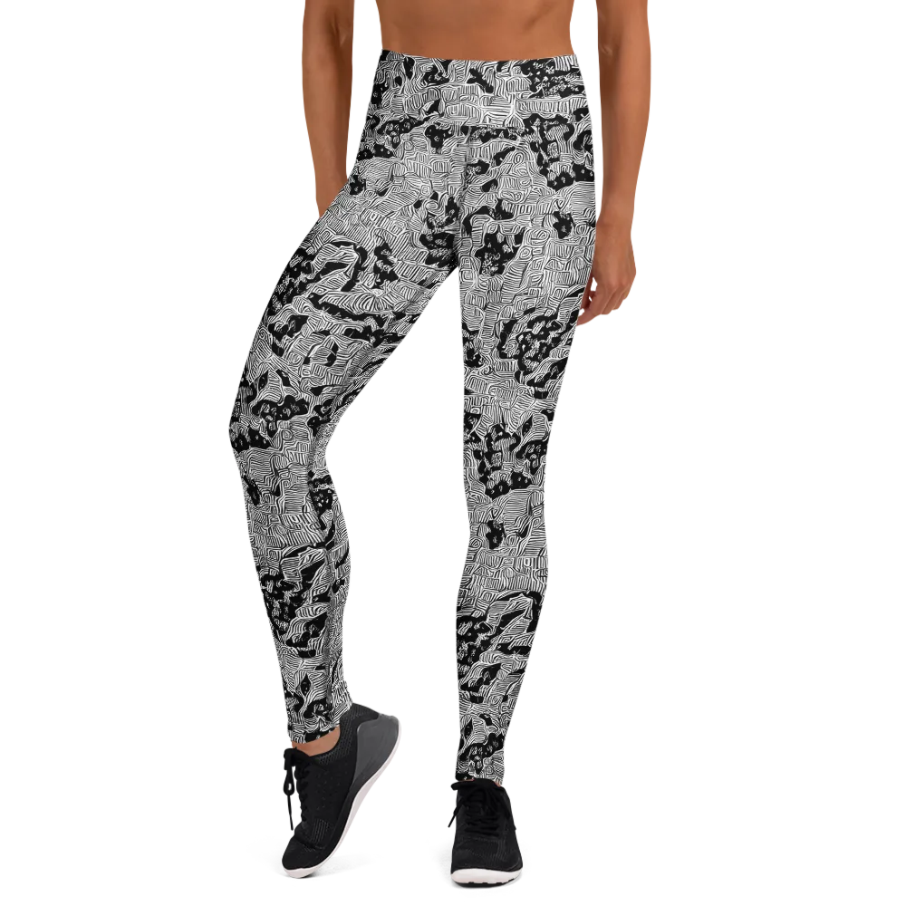 Nocturnal Whispers on Yoga Leggings — Front