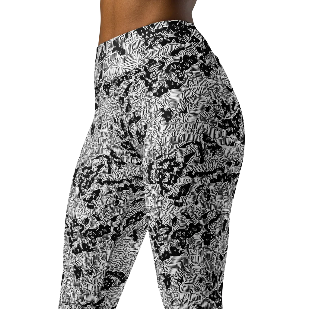 Nocturnal Whispers on Yoga Leggings — Left Front