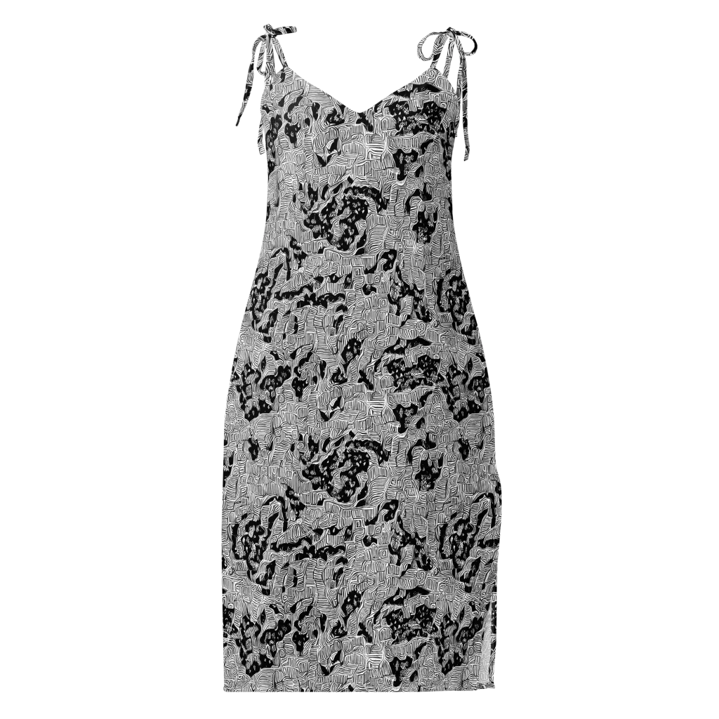 Nocturnal Whispers on Slip Dress — Front