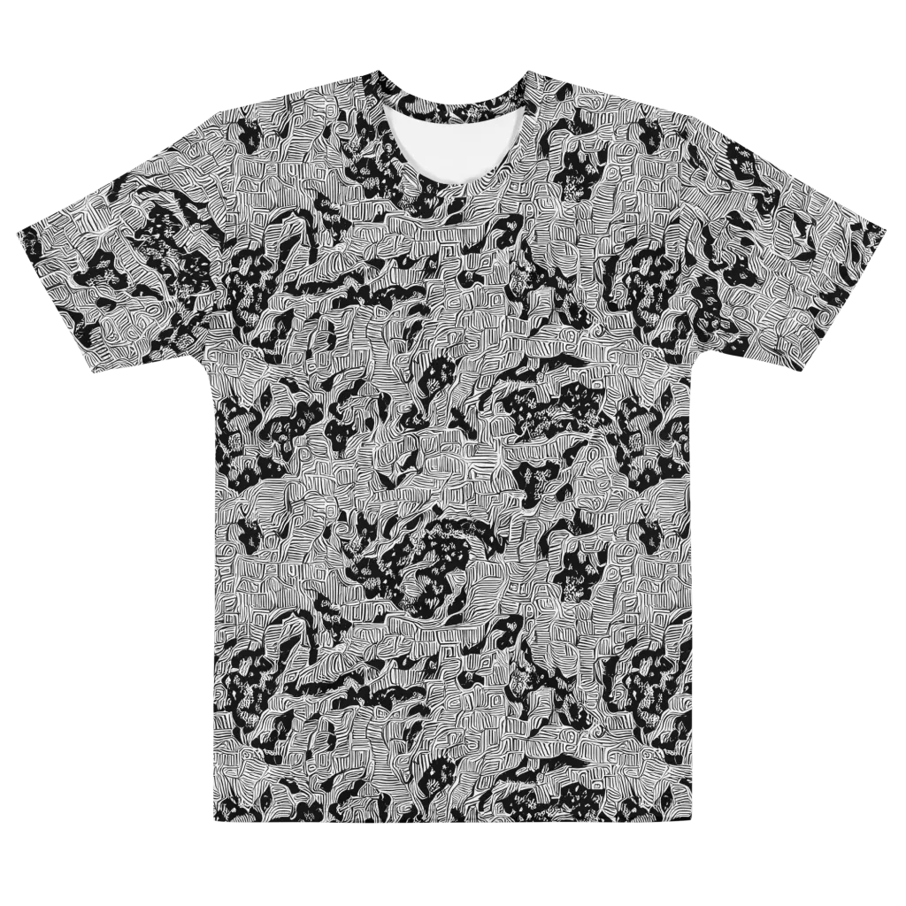Nocturnal Whispers on Men's Cotton Crew Neck T-Shirt — Front