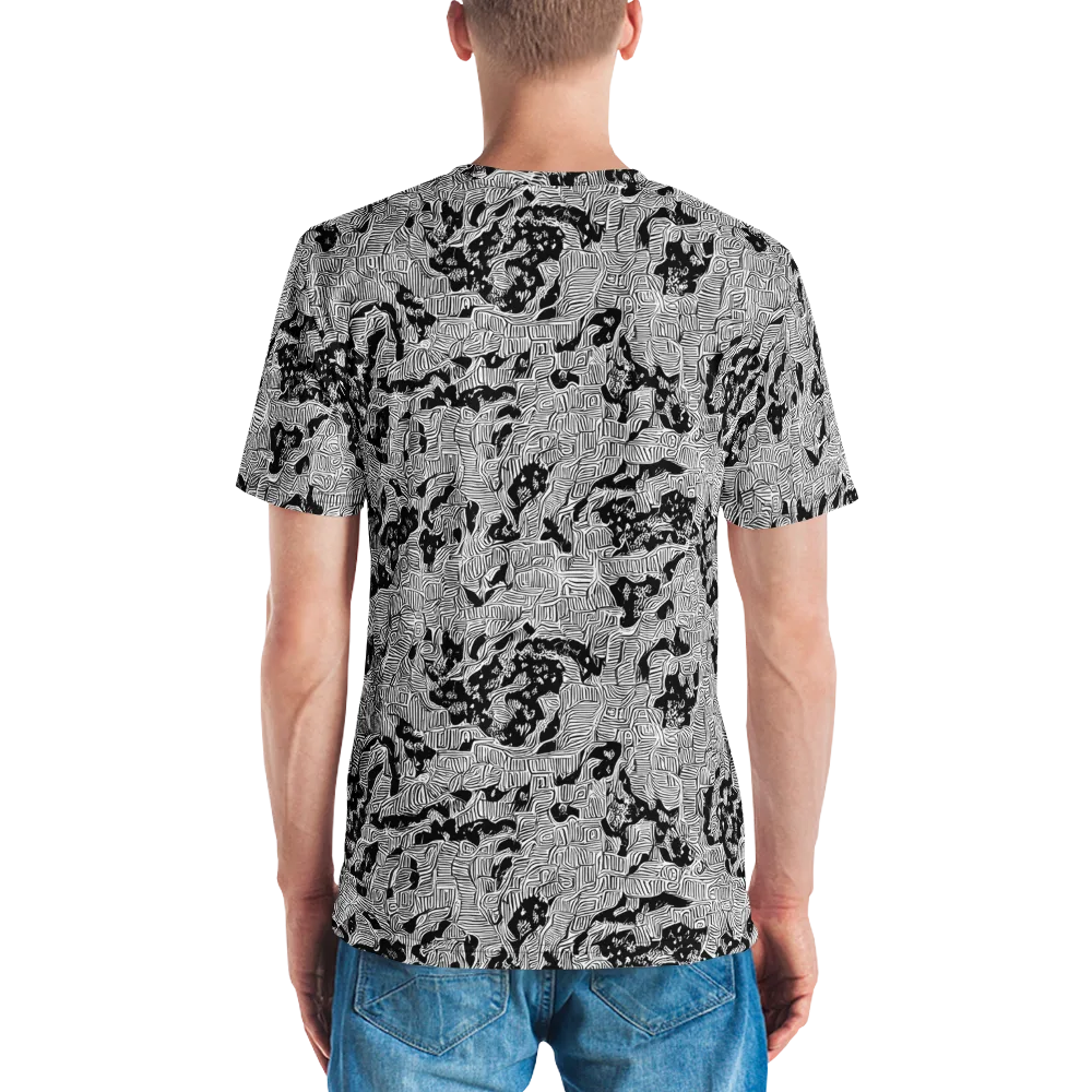 Nocturnal Whispers on Men's Crew Neck T-Shirt — Back