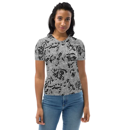 Nocturnal Whispers on a Women's Crew Neck T-Shirt
