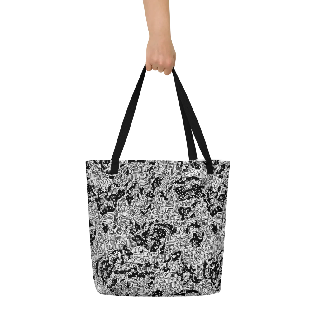 Nocturnal Whispers on Large Tote Bag W/ Pocket — Front