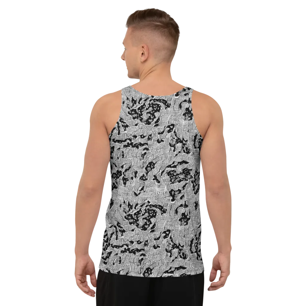 Nocturnal Whispers on Men's Tank Top — Back