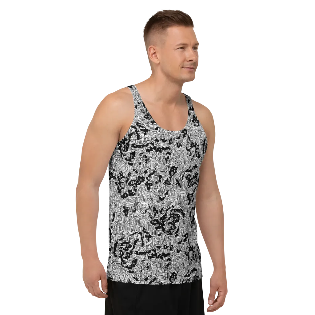 Nocturnal Whispers on Men's Tank Top — Right Front