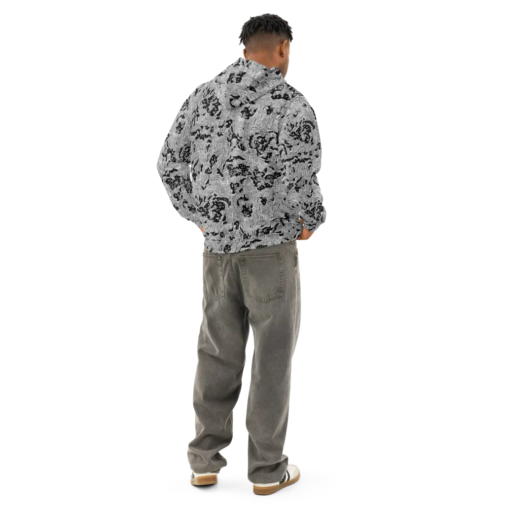 Nocturnal Whispers on Cotton Hoodie — Back