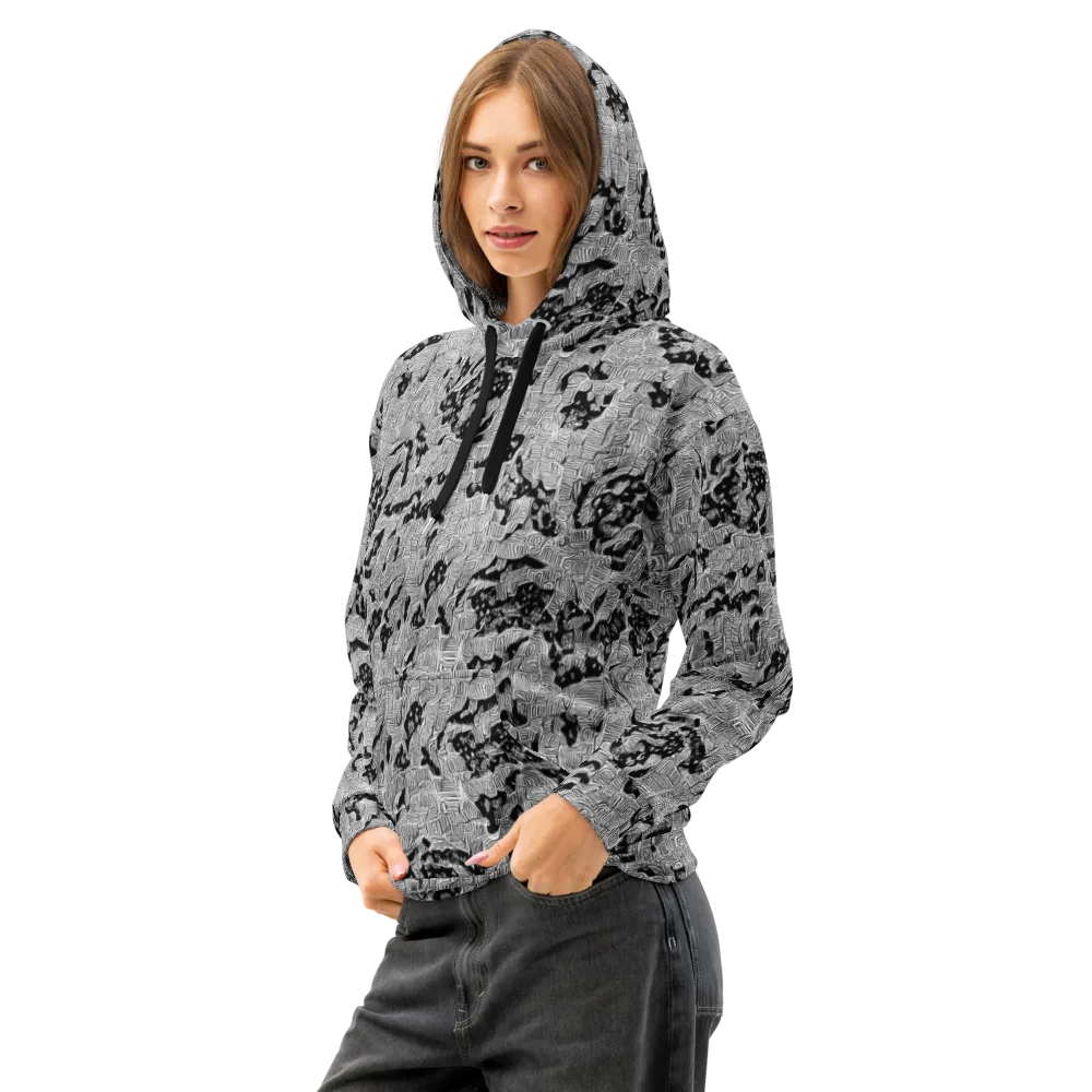Nocturnal Whispers on Cotton Hoodie — Left Front