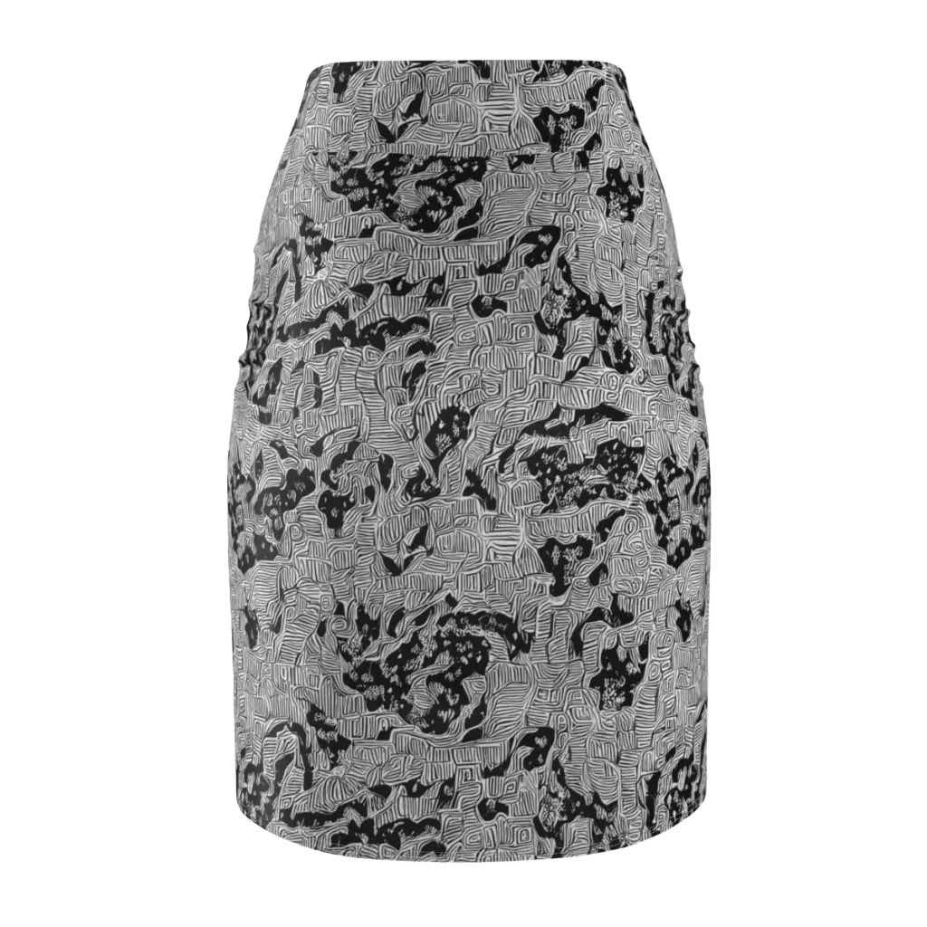 Nocturnal Whispers on Pencil Skirt — Back