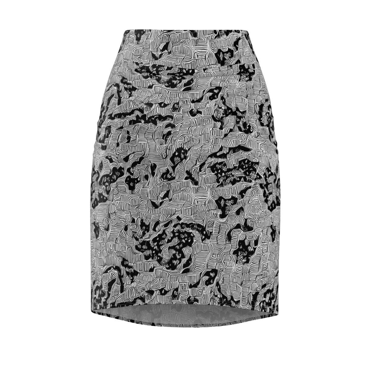 Nocturnal Whispers on Pencil Skirt — Front