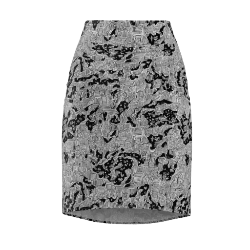 Nocturnal Whispers on a Pencil Skirt