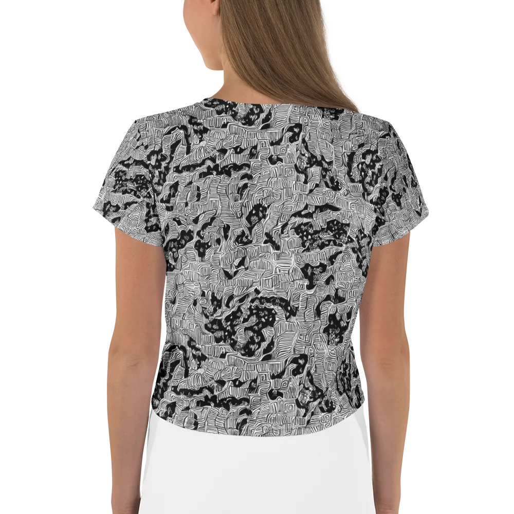Nocturnal Whispers on Crop Tee — Back