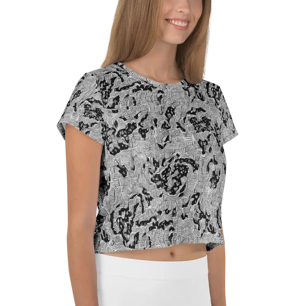 Nocturnal Whispers on Crop Tee — Right