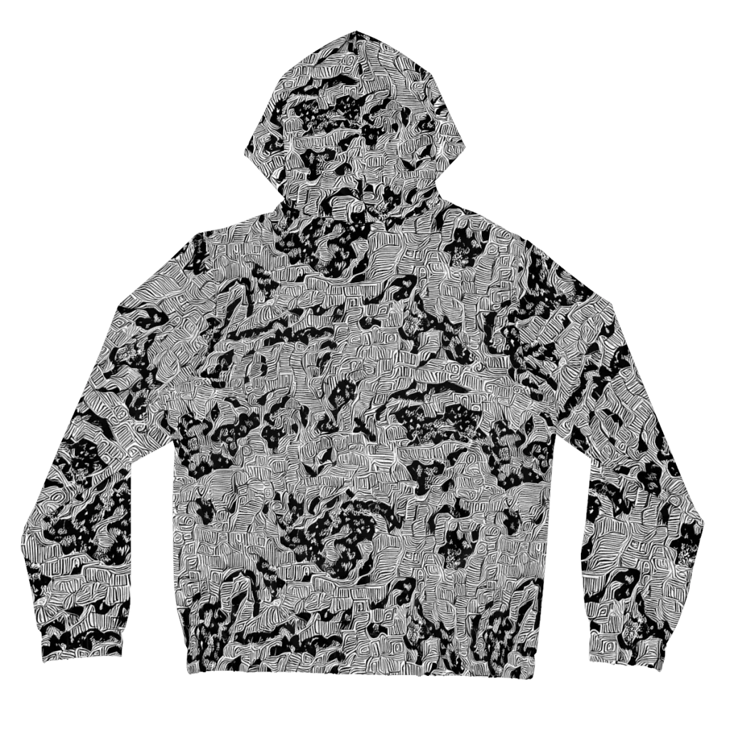 Nocturnal Whispers on Women's Full-Zip Hoodie — Back