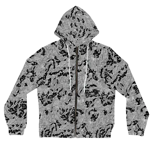 Nocturnal Whispers on a Women's Full-Zip Hoodie