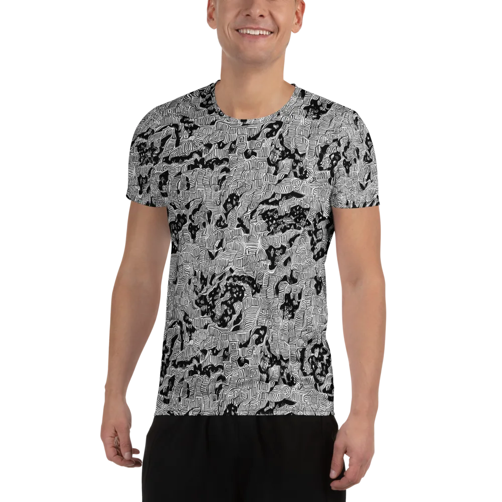 Nocturnal Whispers on Men's Athletic T-Shirt — Front