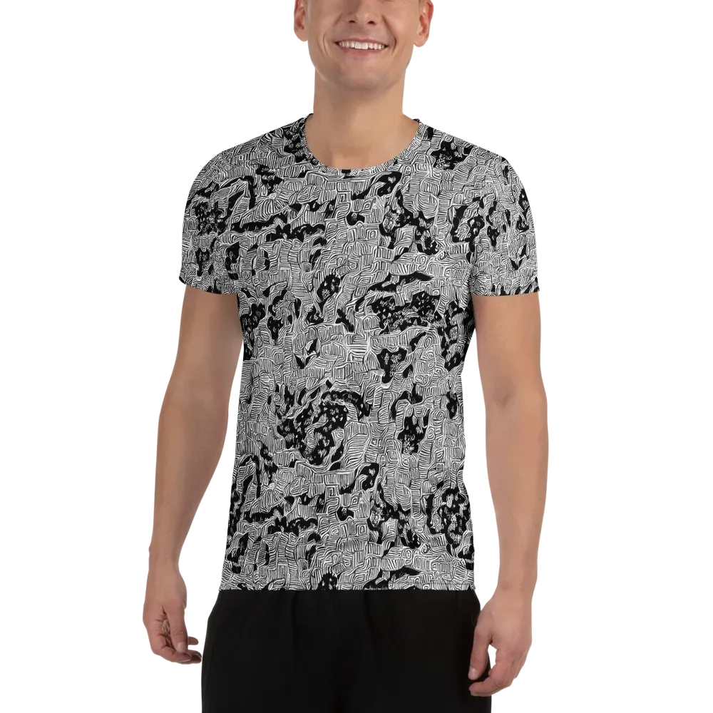 Nocturnal Whispers on Men's Athletic T-Shirt — Front