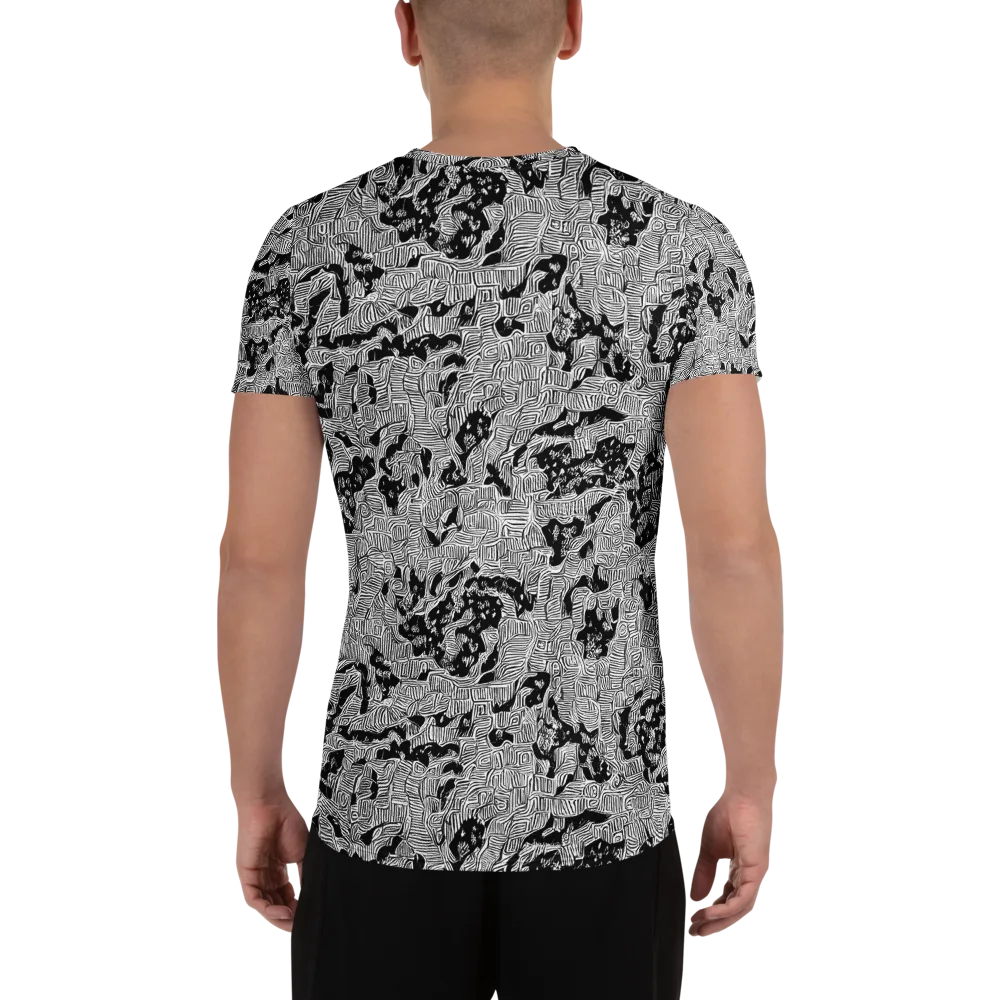 Nocturnal Whispers on Men's Athletic T-Shirt — Back