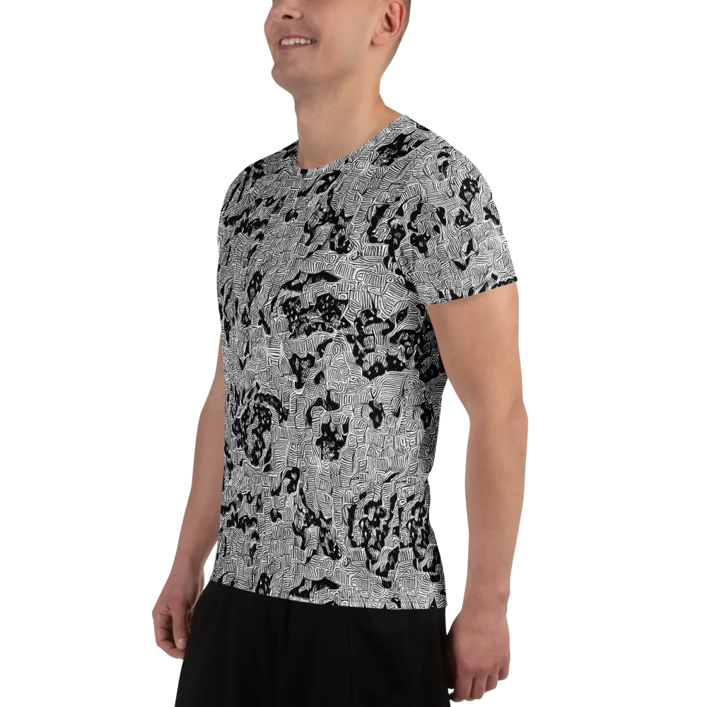 Nocturnal Whispers on Men's Athletic T-Shirt — Left