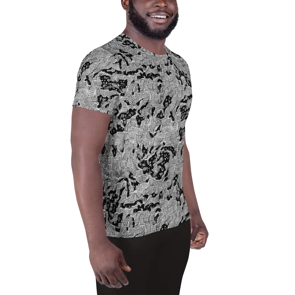 Nocturnal Whispers on Men's Athletic T-Shirt — Right