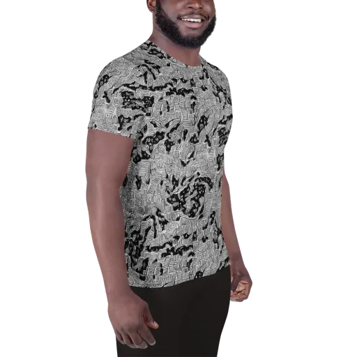 Nocturnal Whispers on a Men's Athletic T-Shirt