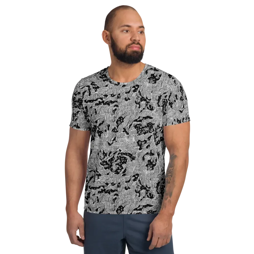 Nocturnal Whispers on Men's Athletic T-Shirt — Front