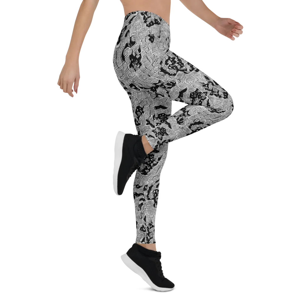 Nocturnal Whispers on Leggings — Right