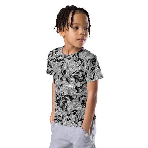 Nocturnal Whispers on a Kids Crew Neck T-Shirt
