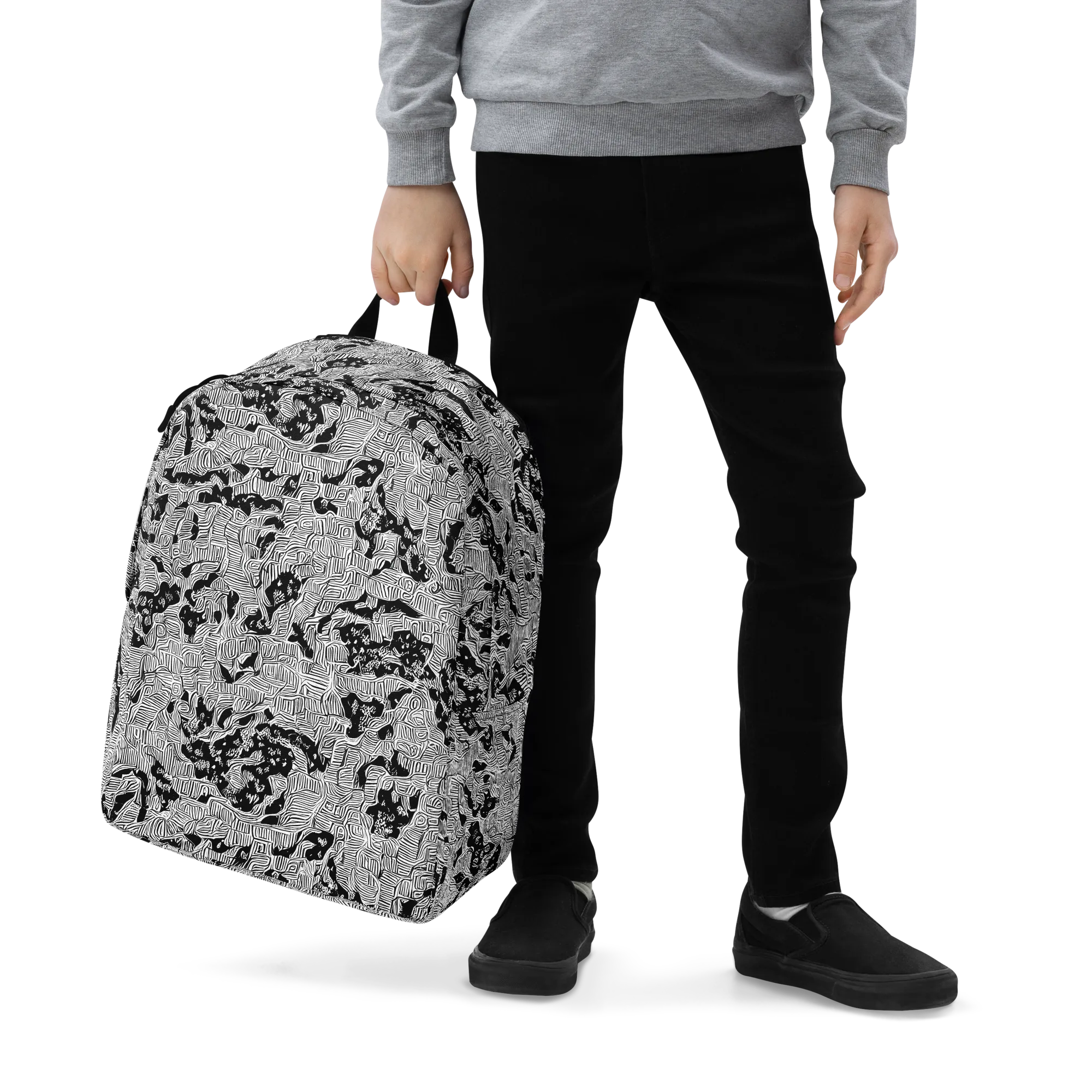 Nocturnal Whispers on Minimalist Backpack — Zoomed-in