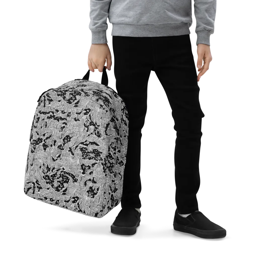 Nocturnal Whispers on Minimalist Backpack — Zoomed-in