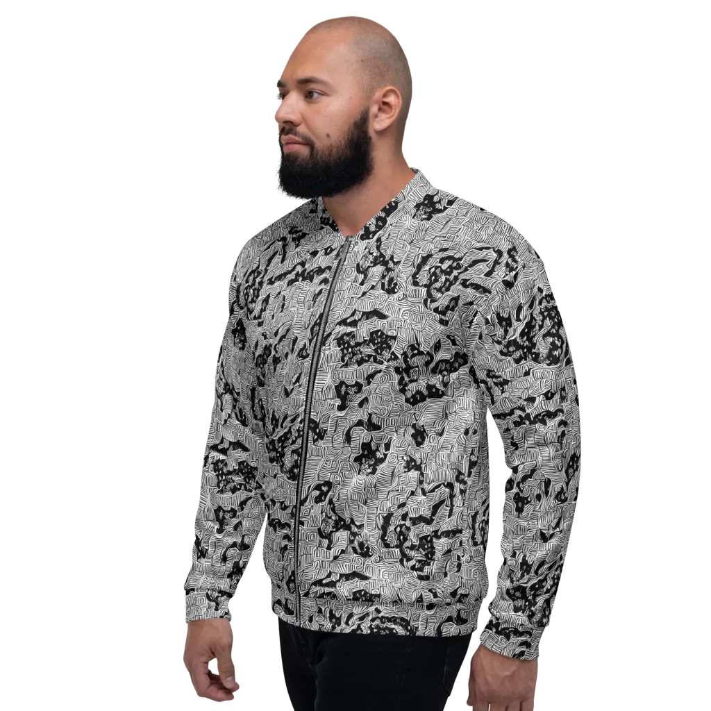 Nocturnal Whispers on Bomber Jacket — Left