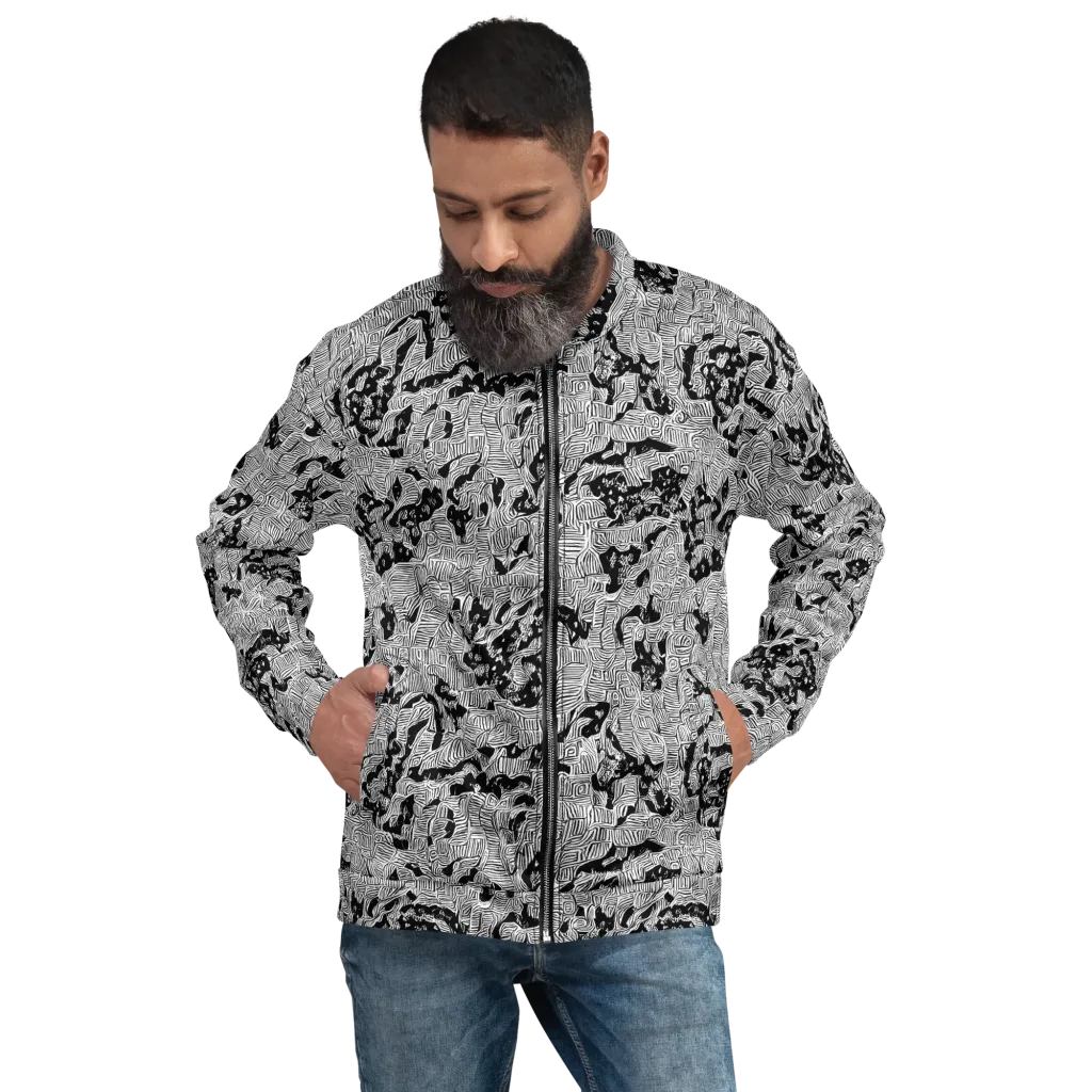 Nocturnal Whispers on Bomber Jacket — Front