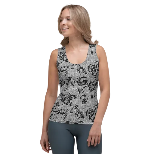 Nocturnal Whispers on a Women's Tank Top