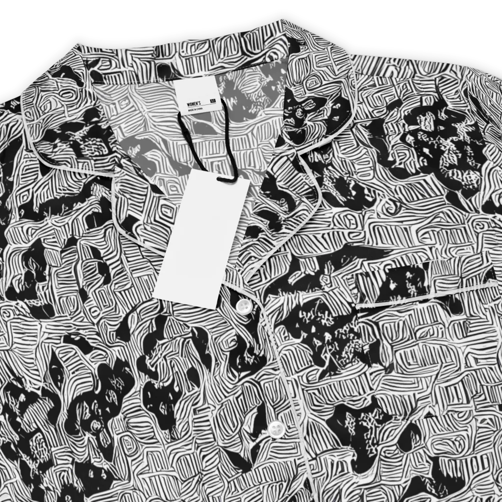 Nocturnal Whispers on Women's Short Sleeve Pajama Top — Product details