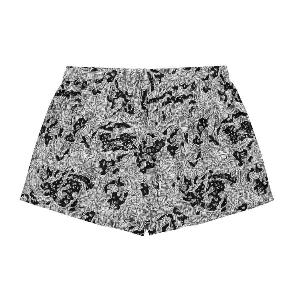 Nocturnal Whispers on Women's Pajama Shorts — Back