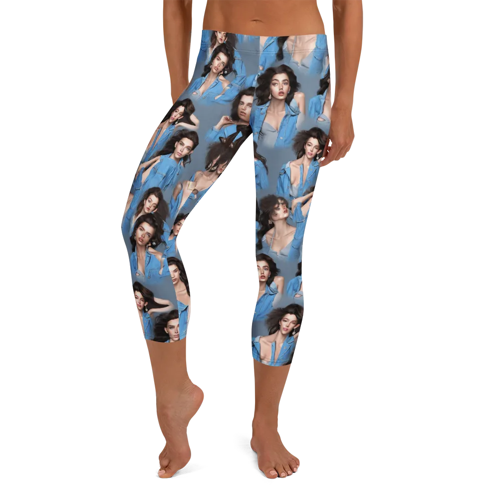 Denim Muse on Capri Leggings — Front