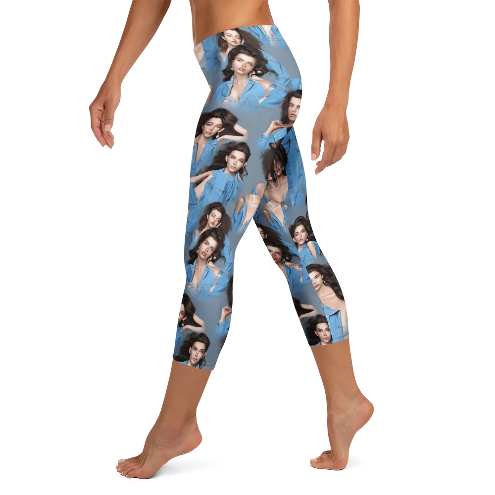Denim Muse on Capri Leggings — Left