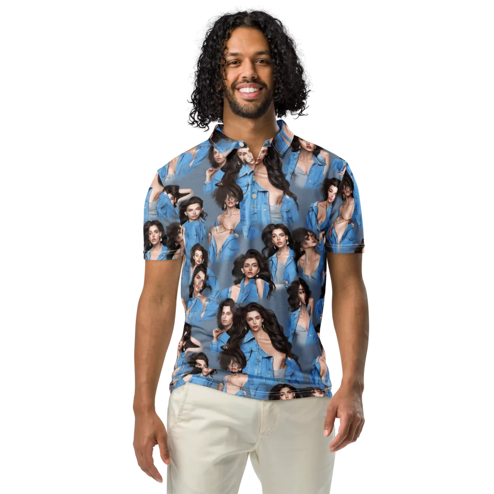 Denim Muse on Men's Slim Fit Polo Shirt — Front