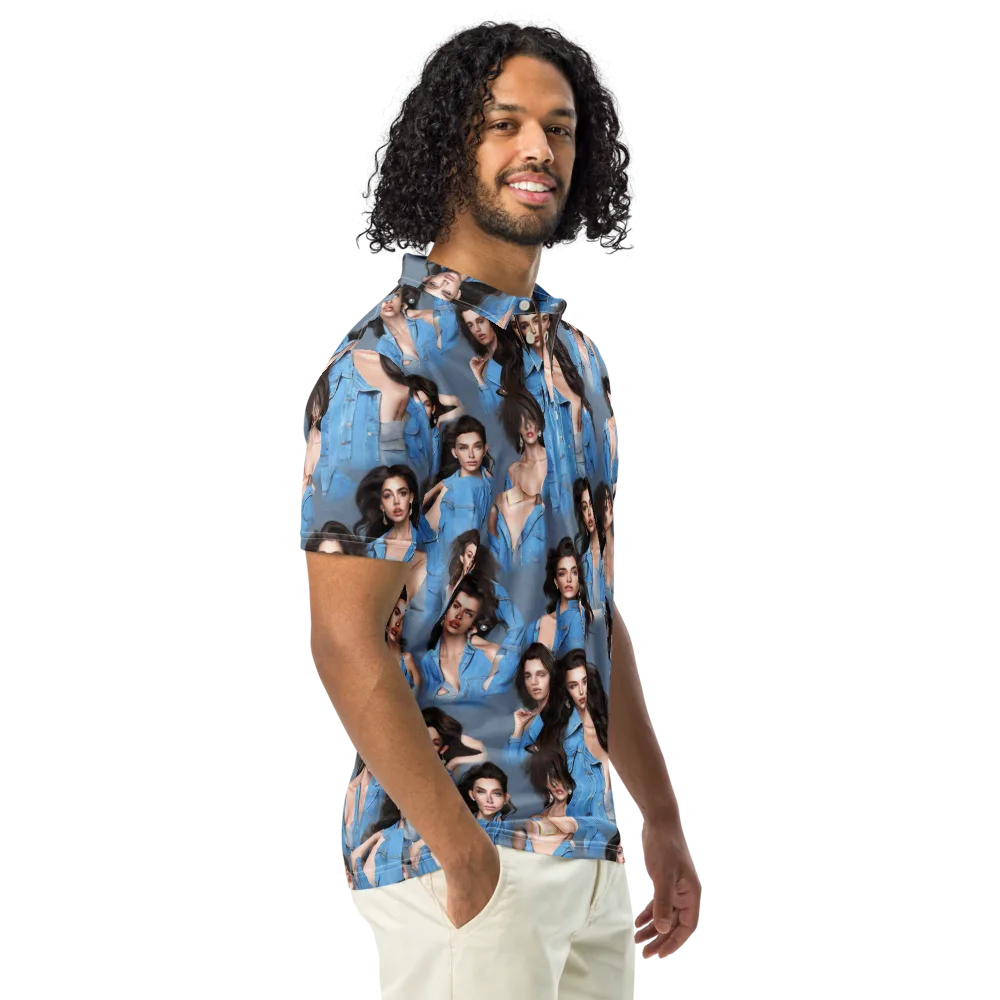 Denim Muse on Men's Slim Fit Polo Shirt — Right Front