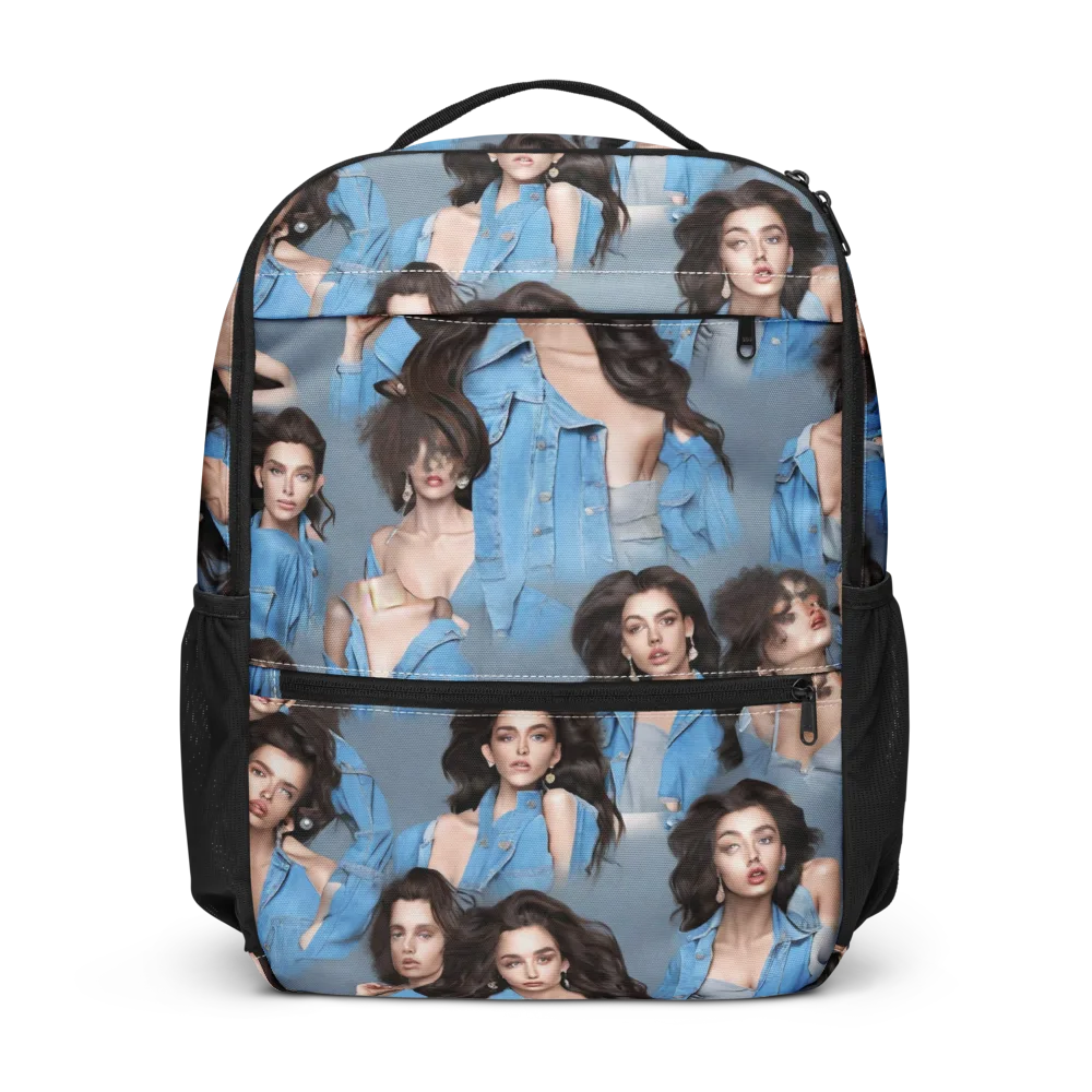 Denim Muse on Utility Backpack — Front