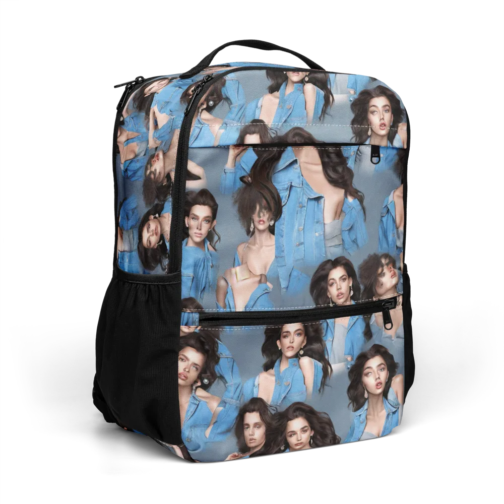 Denim Muse on Utility Backpack — Right Front