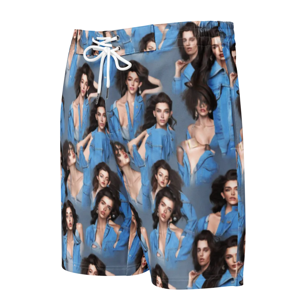 Denim Muse on Men's Board Shorts — Front