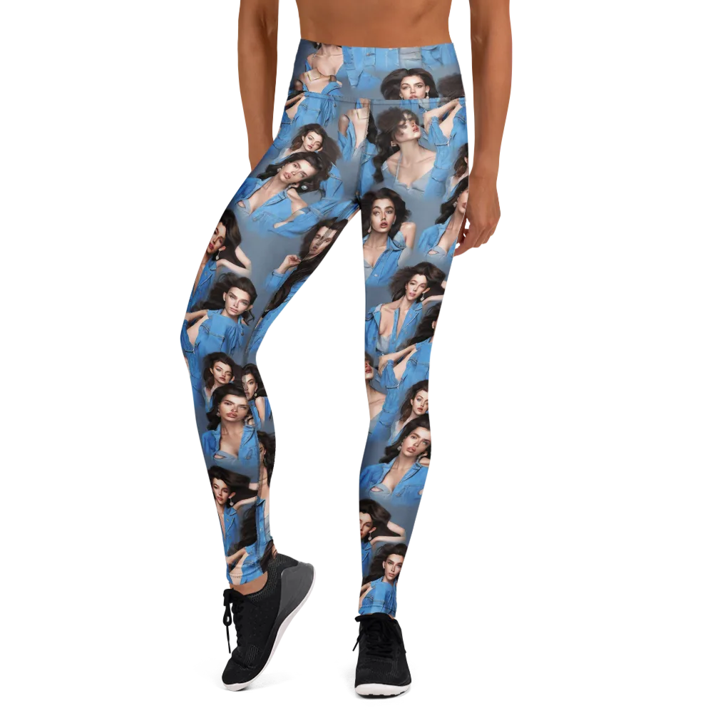 Denim Muse on Yoga Leggings — Front