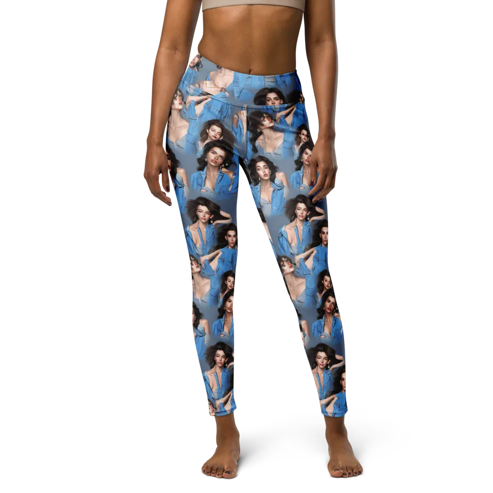 Denim Muse on Yoga Leggings — Front