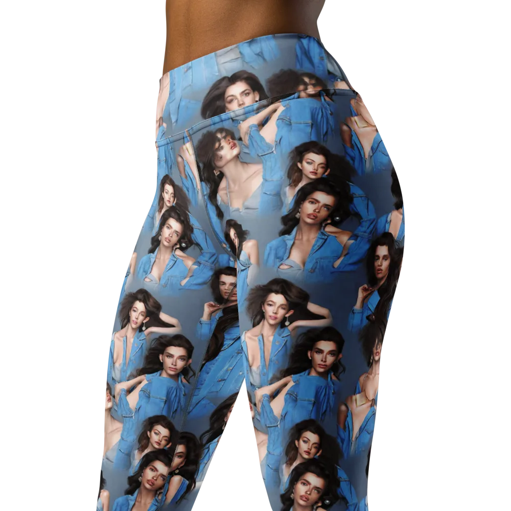 Denim Muse on Yoga Leggings — Left Front