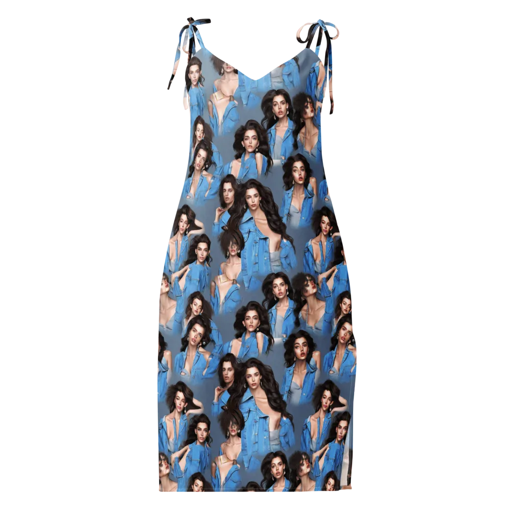 Denim Muse on Slip Dress — Front